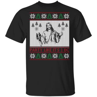 Party Like It’S Year 1 Before Christ Happy Birthday Jesus T Graphic Design Printed Casual Daily Basic Unisex T-Shirt - Thegiftio UK