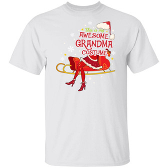 This Is My Awesome Grandma Costume Christmas Gift Graphic Design Printed Casual Daily Basic Unisex T-Shirt - Thegiftio UK