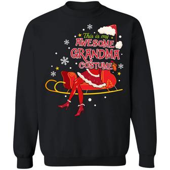 This Is My Awesome Grandma Costume Christmas Gift Hoodie Graphic Design Printed Casual Daily Basic Sweatshirt - Thegiftio UK
