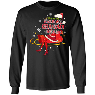 This Is My Awesome Grandma Costume Christmas Gift Hoodie Graphic Design Printed Casual Daily Basic Unisex Long Sleeve - Thegiftio UK