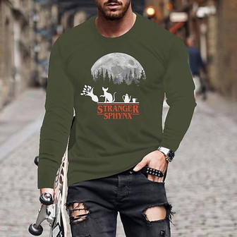 Men s Unisex T Shirt Tee Hot Stamping Bat Letter Crew Neck Street