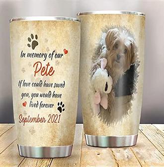 Personalized Gifts For Dog Mom Dog Dad Pet Lover, Dog Memorial In Memory Of Our Photo Tumbler Cup Custom Name Year Photo Dogs Stainless Steel Insulated Tumbler Gifts For Christmas Birthday - Thegiftio UK