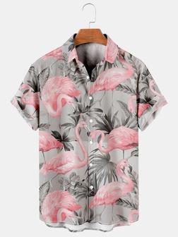 Men's Printed Casual Breathable Short Sleeve Hawaiian Shirt - Seseable
