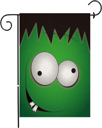Cute And Funny Frankenstein Halloween Garden Yard Flag Double Sided Flag Halloween Outdoor And House Decor Halloween Flag - Thegiftio