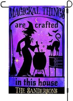Halloween Witch Crafted Magickal Things Flag Halloween House Garden Flag Halloween Flag Home Decoration Gift For Family Friend Halloween House Banner