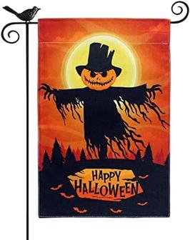 Scary Halloween Garden Flags Ghost Pumpkins Bats Flags Decorations 12 X 18 Inch, Double Sided Vertical Halloween Yard Flags Spooky Halloween Decorations Party Supplies