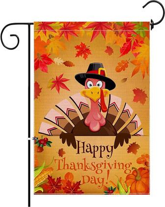Thanksgiving Garden Flag 12x18 Double Sided, Happy Thanksgiving Garden Flag, Turkey Thanksgiving Garden Flag Vertical, Thanksgiving Garden Flag For Outdoor - Thegiftio UK