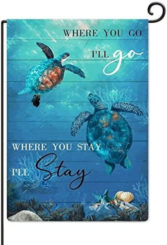 Welcome Garden Flag Funny Yard Flag Where You Go I'll Go Funny Small Yard Flag Seasonal Vertical Welcome Yard Banner For Lawn Garden Halloween Spring - Thegiftio