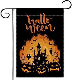 Night Of Horror Halloween Flags, Ghost Bat Pumpkin Decorations Double Sided Fall Garden Flag, Patio Yard Halloween Decorations Outdoor - Thegiftio UK