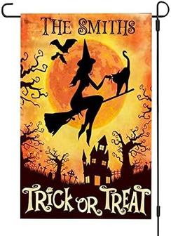 Halloween Witch Trick Or Treat Flag Halloween House Garden Flag Halloween Flag Home Decoration Gift For Family Friend Halloween House Banner - Thegiftio UK