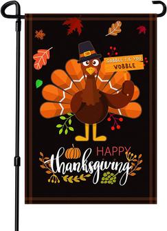 Thanksgiving Garden Flag, Happy Thanksgiving Flags 12 X 18 Inch Thanksgiving House Flag Double-sided 2 Layer Thanksgiving Turkey House Flag For Thanksgiving Decoration - Thegiftio UK