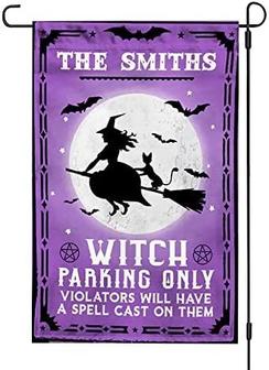 Witch Parking Only Halloween Flag Halloween House Garden Flag Halloween Flag Home Decoration Gift For Family Friend Halloween House Banner - Thegiftio UK