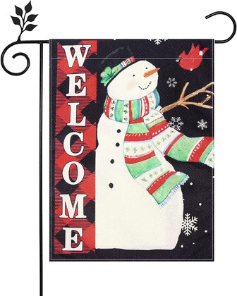 Christmas Garden Flag Double Sided Holiday Winter Garden Decorations Happy New Year Winter Yard Flag For Outside - Thegiftio UK