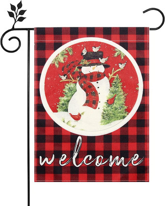 Christmas Garden Flag Double Sided Holiday Winter Garden Decorations Happy New Year Winter Yard Flag For Outside - Thegiftio UK