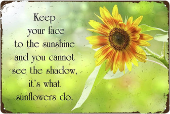 Metal Tin Sign Sunflower Christian Quote Vintage Metal Signs Poster Wall Decor Design For Cafes Bar Pub Beer Club Wall Home Decor - Thegiftio