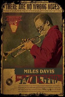 Miles Davis, Music Retro Poster, Jazz Vintage Art Print, There Are No Wrong Notes Art Room For Home Office Bedroom Living Vintage Metal Sign Funny Decoration Housewarming Gift - Thegiftio UK