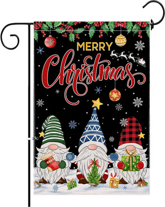 Christmas Garden Flag, Christmas Flag 12x18 Double Sided, Christmas Gnome Garden Flag, Christmas Yard Flag For Winter Outdoor, Merry Christmas Garden Flag - Thegiftio UK