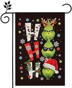 Christmas Garden Flag Double-sided Hohoho Garden Flag Funny Xmas Burlap Outdoor Decorative Flag For Winter Holiday Farmhouse - Thegiftio UK