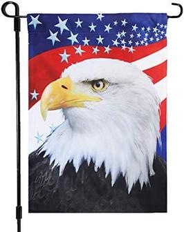 Eagle America Patriotic Garden Flag- July 4th American Independence Day Decorative Yard Flags Banner Double Sided Patriotic Party Decor - Thegiftio UK