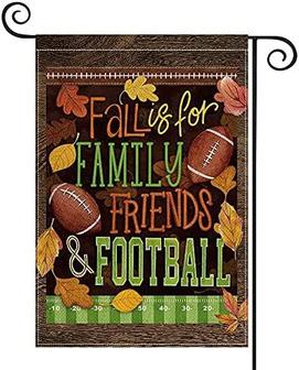 Fall Garden Flag Vertical Double Sided, Fall Is For Family Friends Football Mini Flag, Autumn Harvest Thanksgiving Holiday Yard Outdoor Decoration - Thegiftio UK
