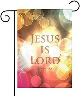 Jesus Is Lord Decorate The Garden Flag 12x18 Inch Outdoor Holiday Yard Flag Outdoor Christmas Decor - Thegiftio UK