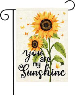 Spring Summer Sunflower Garden Flag Vertical Double Sided You Are My Sunshine Floral Butterfly Burlap Outdoor Decoration For Yard Home 12 X 18 Inch - Thegiftio UK