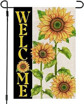 Summer Garden Flag 12x18 Inch Double Sided Sunflower For Outside Yard - Thegiftio