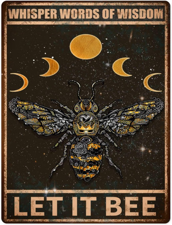 Bee Metal Tin Sign Vintage Funny Metal Sign Let It Bee Decor For Women Men Retro Poster Paintings Metal Wall Decor For Home Bedroom Bathroom Bar Diner Pub Man Cave Art Picture - Thegiftio UK