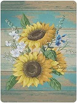Metal Tin Sign Sunflower Flower Colorful Vintage Tin Poster Metal Sign Wall Decoration Country Kitchen Home Garage Decor - Thegiftio UK