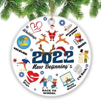 Christmas Ornaments 2022 New Beginning Ornament, Funny Christmas Hanging Decor Home Gifts Ornament - Thegiftio UK
