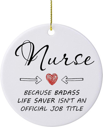 Unique Nurse Christmas Tree Ornament Nursing Gift Nurse Graduation Souvenir Funny Nurse Ceramic Keepsake To Remember Holiday Decoration Gift For Home Indoor Outdoor Decor 3" - Thegiftio UK