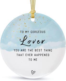 Witness Love Anniversary Ceramic Ornaments, Love You Memorial Ornament 2022, Creative Christmas Ornament For Couple, Decorative Home Tree Ornaments Keepsake - Thegiftio UK