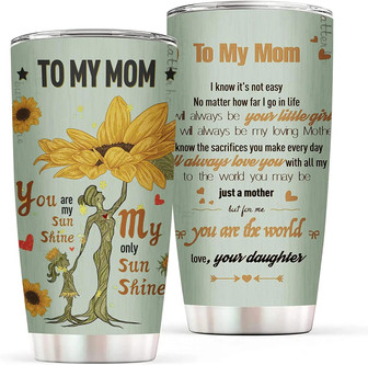 Mom Gifts From Daughters, Insulated Tumblers, 20oz Stainless Steel Insulated Sunflower Mom Tumbler -mom Birthday Gifts, Mothers Day Gifts From Daughter For Mom, New Mom, Bonus Mom - Thegiftio UK