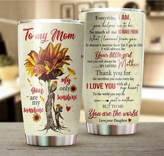 To My Mom Tumbler, 20 Oz Stainless Steel Insulated Sunflower Tumbler - Mother's Day Tumbler, Best Gift For Mother's Day, Christmas, Valentine's Day, Mom Birthday Gifts From Daughter - Thegiftio UK