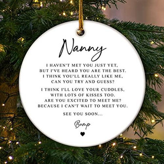Nanny Christmas Memorial Ornament, Nanny Ornament, Nanny Christmas Ornament, Nanny Memorial Ornament, Memorial Ornament, Grandma Memorial Ornament - Thegiftio UK