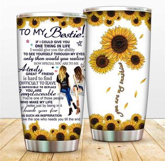 Bestie Travel Mug We Are Best Friend Tumbler Cup Sunflower You Are My Sunshine Coffe Mug Sister Insulated Cup Sunflower Stainless Steel Vacuum Tumblers, Friendship Tumbler - Thegiftio UK