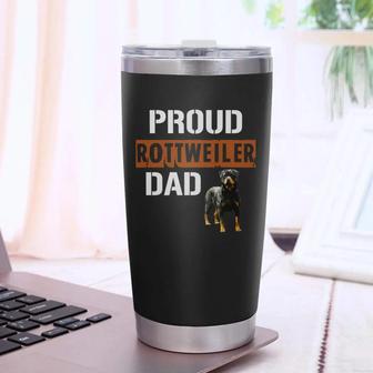 Dog Lover Gifts - Proud Rottweiler Dad Dog Tumbler - Dog Dad Tumbler - Best Dog Dad- Dog Dad Travel Mugs - Gifts For Dog Lovers - 20oz Insulated Stainless Steel Double Wall Vacuum Tumbler - Thegiftio UK