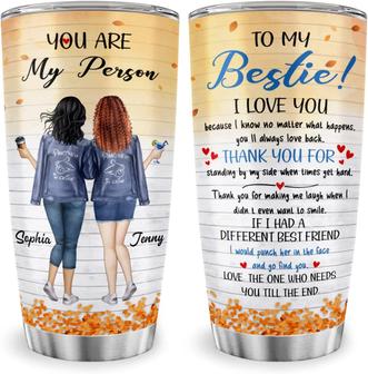 Personalized Besties Tumbler, To My Bestie I Love You Tumbler, Custom Best Friend Tumbler Mugs Gifts For Woman, Skinny Tumbler Gifts For Her, Soul Sister, Bff, Best Friend Friendship Tumbler 20 Oz - Thegiftio UK
