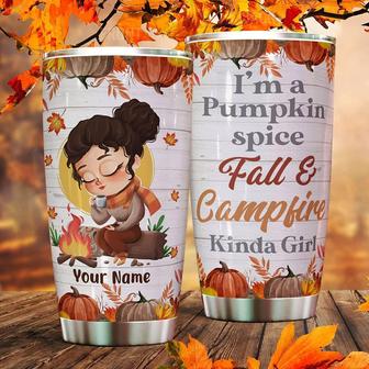 Personalized I'm A Pumpkin Spice Fall And Campfire Steel Tumbler 20oz Tumbler For Fall Lover Child Friends Family Fall Tumbler Pumpkin Spice Tumbler Camping Tumbler For Autumn Halloween - Thegiftio UK