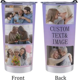 Personalized Tumbler 20 Oz, Custom Tumblers With Picture Text Name Double Walled Vacuum Insulated Stainless Steel Car Cups For Mom Dad Lover Family Gifts - Thegiftio UK
