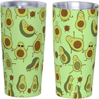 20 Oz Insulated Tumbler, Funny Avocado Simple Modern Mom Dad Thermos Iced Coffee Stainless Steel Vacuum Insulated Tumbler Cup Travel Mug For Hot And Cold - Thegiftio