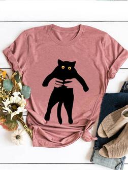 Fun Cat Graphic Sweatshirt - Seseable