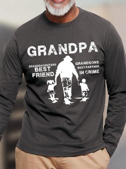 Mens Grandpa Best Partner In Crime Funny Text Letters X Jessanjony Tops - Seseable