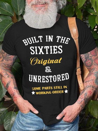 Mens Grumpy Sixties Funny Text Letters T-shirt | Seseable CA