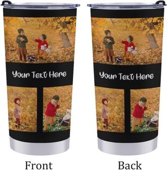Personalized Picture Tumbler For Men Women, Gift For Dad Mom Families Friends, Custom Photo Image & Text Travel Mug, Insulated Stainless Steel Coffee Cup - Thegiftio UK