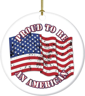 Proud To Be An American 2022 Happy New Years Ornaments Ceramic 2022 Christmas Ornament Memorial Ornaments Home Decor Gifts - Thegiftio