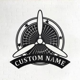 Custom Airplane Club Metal Wall Art, Personalized Pilot Name Sign Decoration For Room, Airplane Club Metal Home Decor, Custom Airplane Club - Thegiftio UK