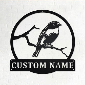 Custom Australasian Robin Bird Metal Wall Art, Personalized Australasian Robin Name Sign Decoration For Room, Australasian Robin Home Decor - Thegiftio UK