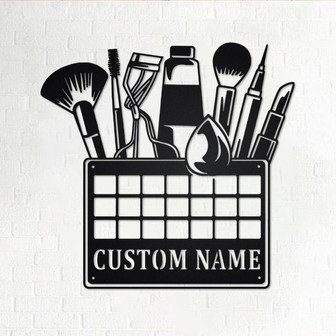 Custom Beauty Cosmetics Metal Wall Art, Personalized Beauty Cosmetics Name Sign Decoration For Room, Beauty Cosmetics Metal Home Decor - Thegiftio UK