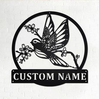 Custom Bird Isolated On White Metal Wall Art, Personalized Bird Isolated Name Sign Decoration For Room, Bird Isolated Home Decor,Custom Bird - Thegiftio